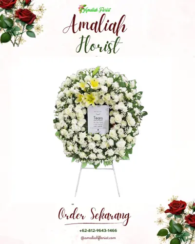 Krans Bunga Duka Cita di Cimahi Selatan